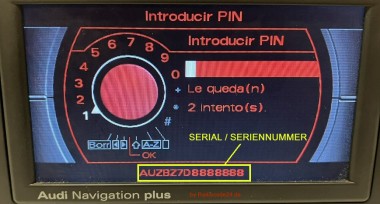 Unlock Auto Radio Code AISIN Audi Navigation Plus RNS-E
