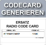 Ersatz Radiocodecard